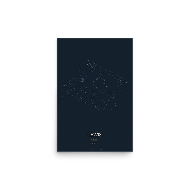 Lewis Street Map Poster · Midnight