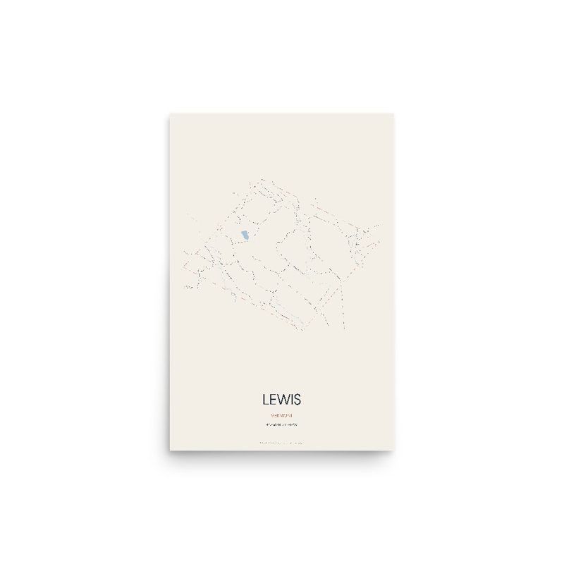 Lewis Street Map Poster · Linen