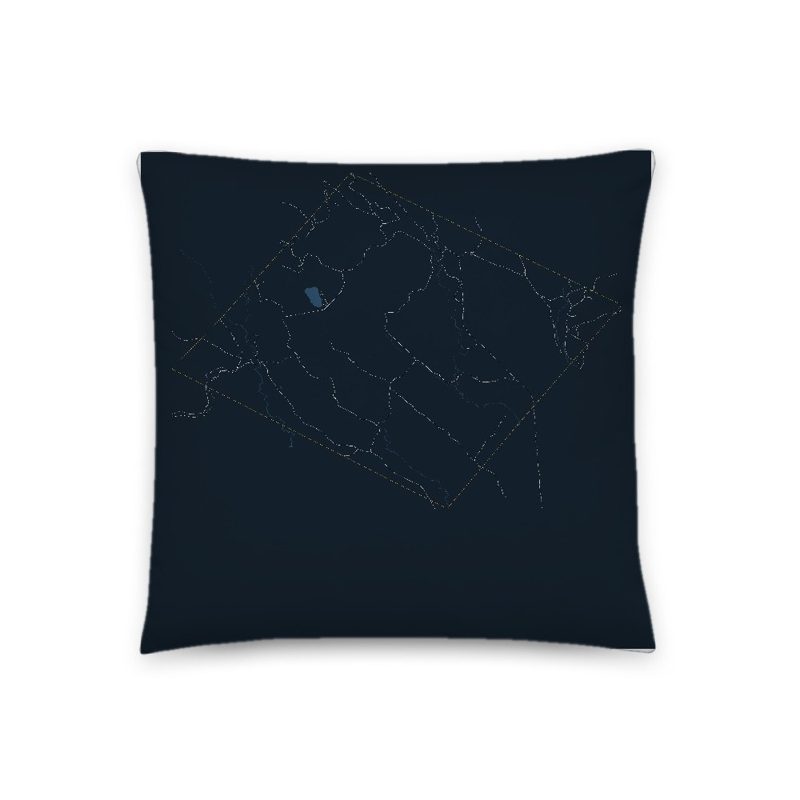 Lewis Map Throw Pillow
