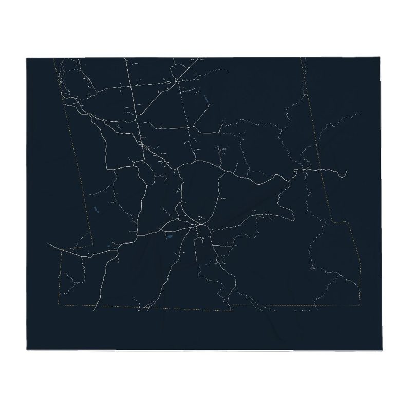 Lincoln Street Map Throw Blanket