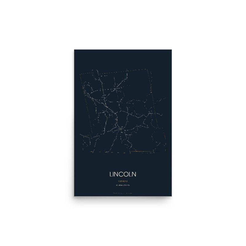 Lincoln Street Map Poster · Midnight