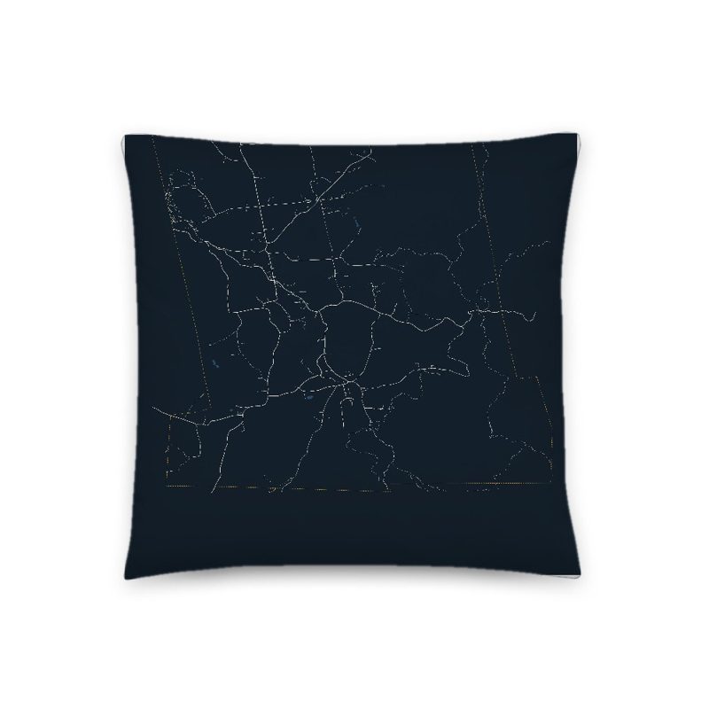 Lincoln Map Throw Pillow