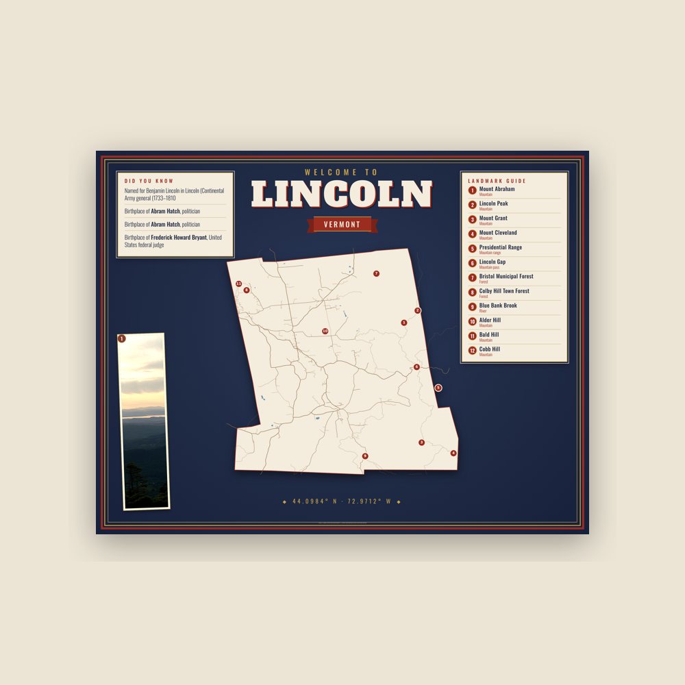 Lincoln Map Placemat