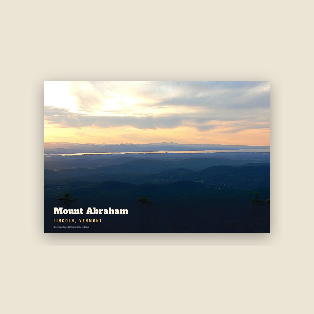 Lincoln Mount Abraham Postcard