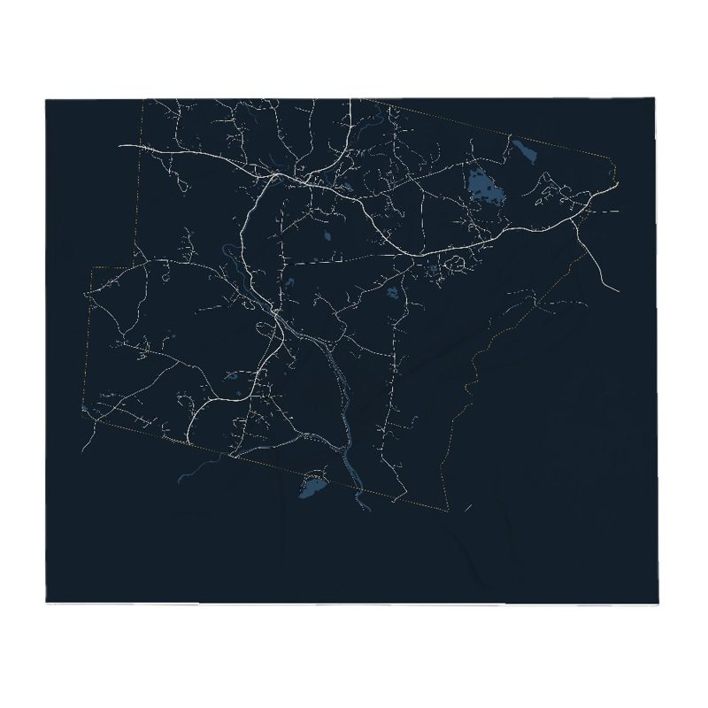 Londonderry Street Map Throw Blanket