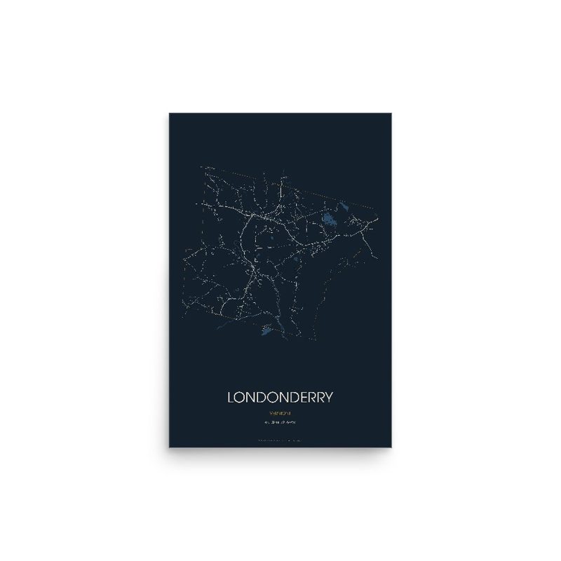 Londonderry Street Map Poster · Midnight