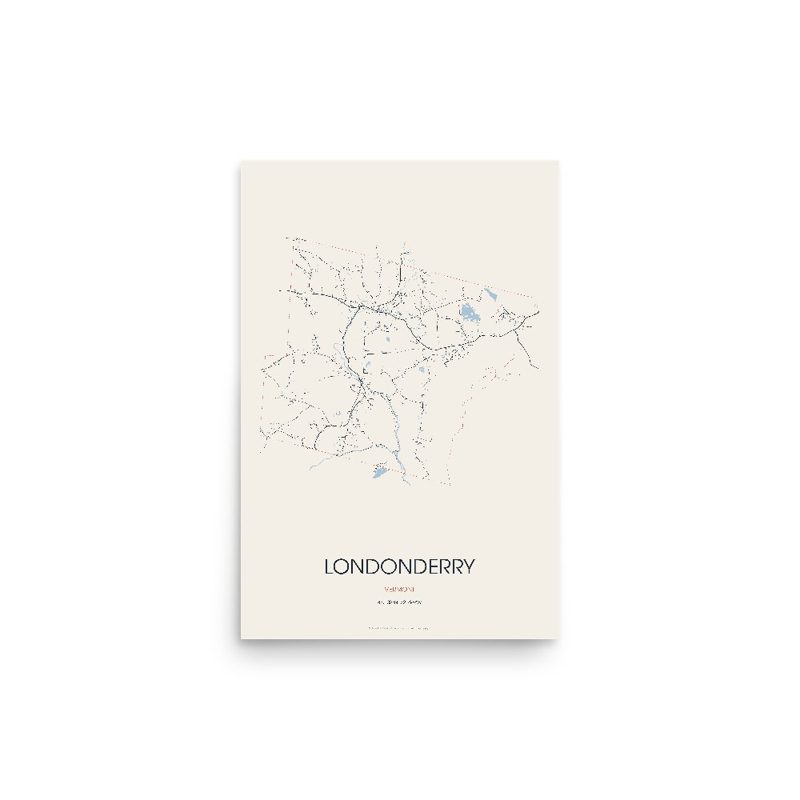Londonderry Street Map Poster · Linen