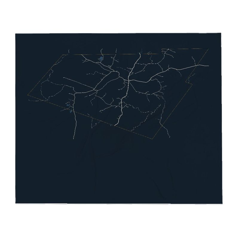 Lowell Street Map Throw Blanket