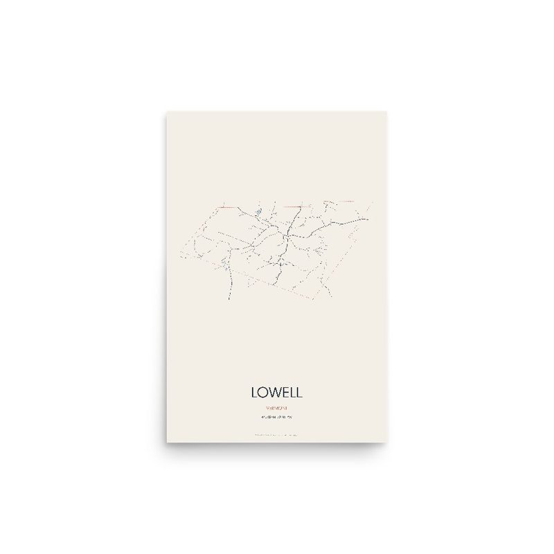 Lowell Street Map Poster · Linen