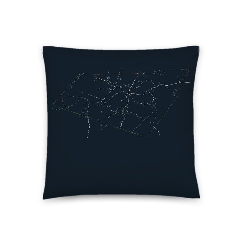 Lowell Map Throw Pillow
