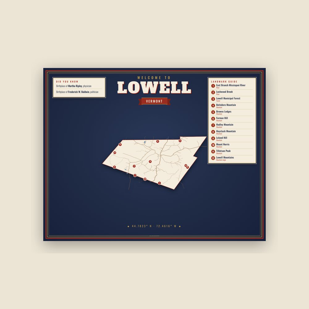 Lowell Map Placemat