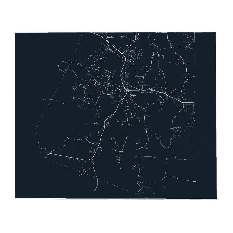 Ludlow Street Map Throw Blanket