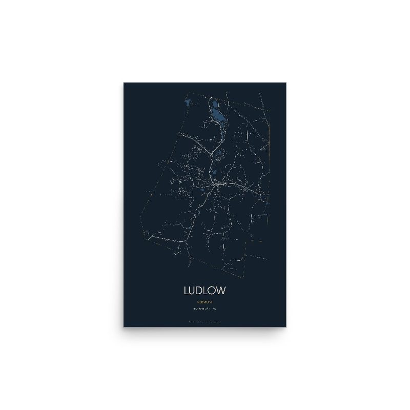 Ludlow Street Map Poster · Midnight