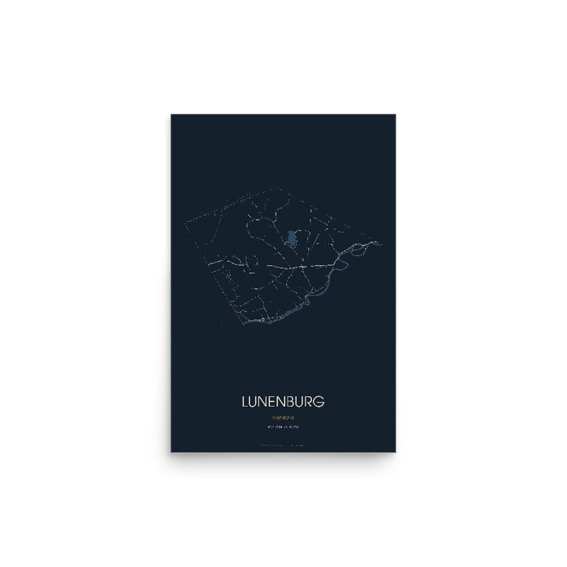 Lunenburg Street Map Poster · Midnight