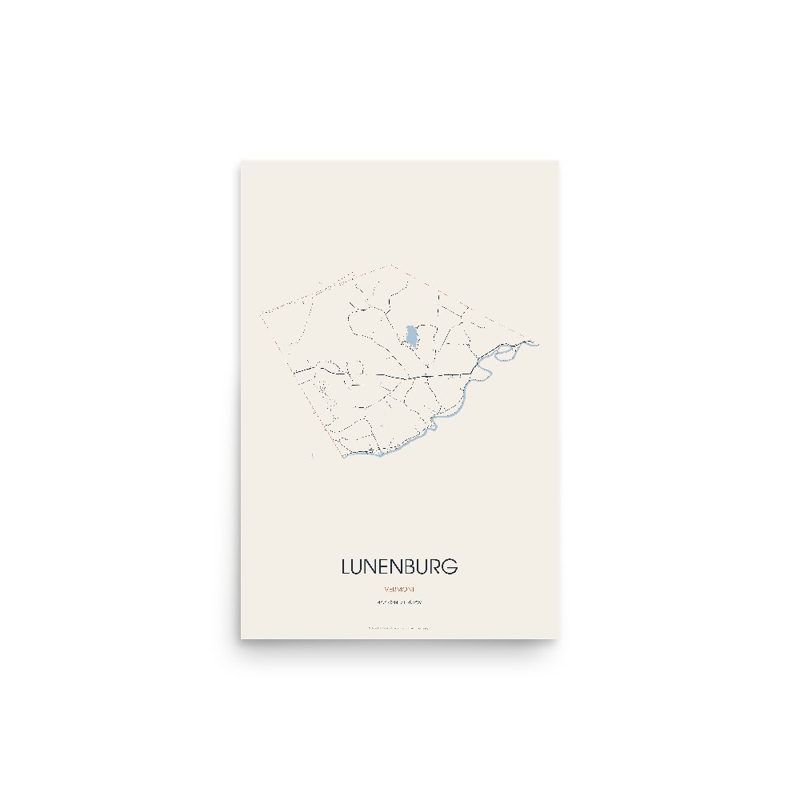Lunenburg Street Map Poster · Linen