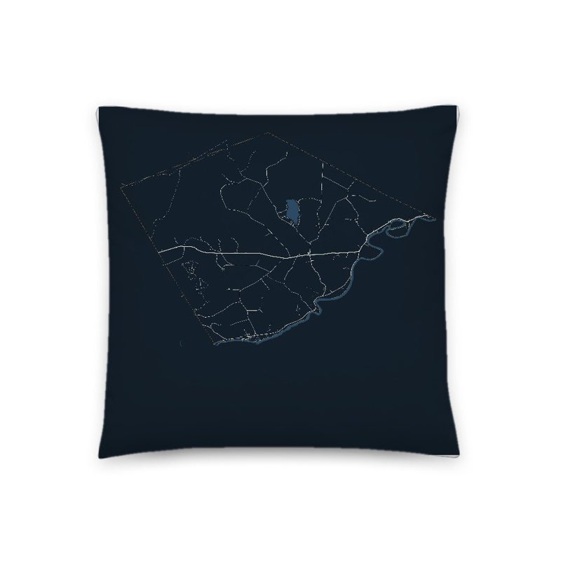 Lunenburg Map Throw Pillow