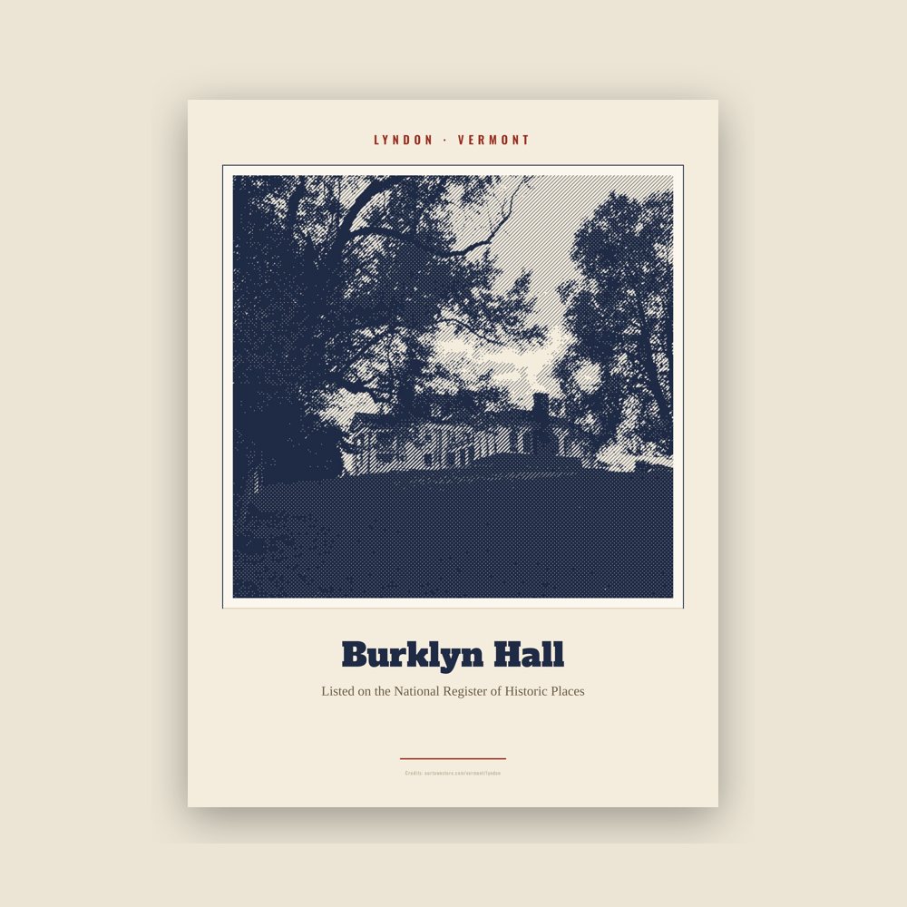 Lyndon Burklyn Hall Landmark Print