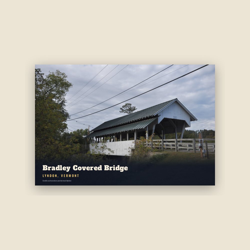 Lyndon Bradley Covered Bridge Postcard