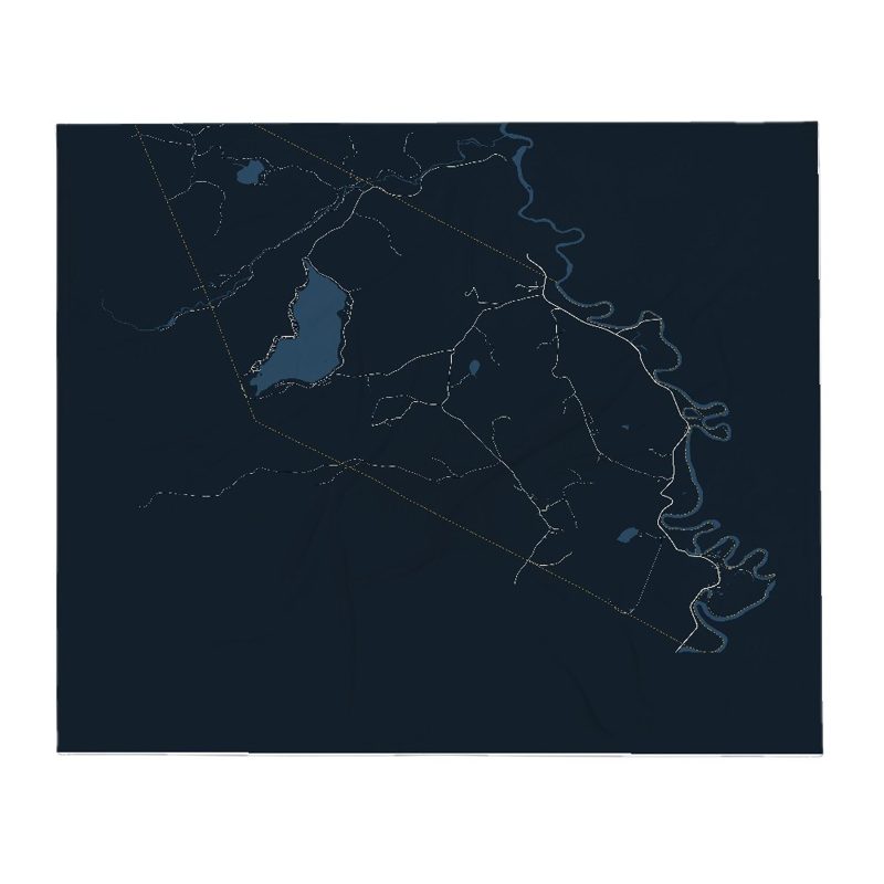 Maidstone Street Map Throw Blanket