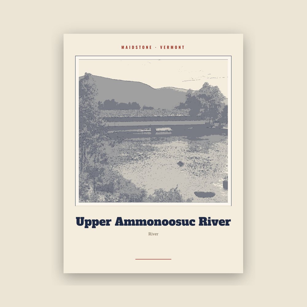 Maidstone Upper Ammonoosuc River Landmark Print