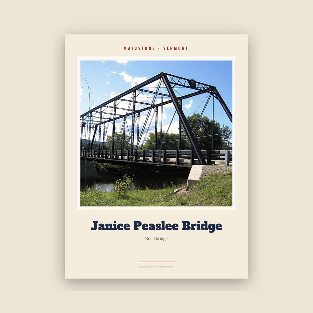 Maidstone Janice Peaslee Bridge Landmark Print