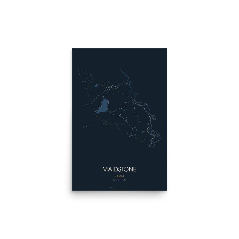 Maidstone Street Map Poster · Midnight