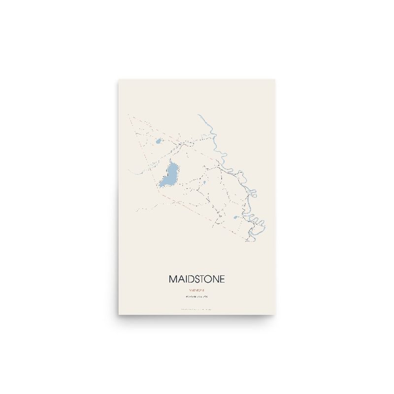 Maidstone Street Map Poster · Linen