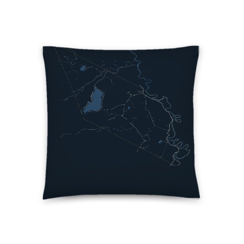 Maidstone Map Throw Pillow