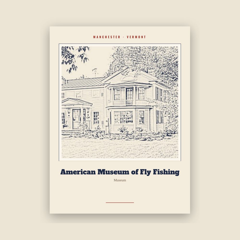 Manchester American Museum of Fly Fishing Landmark Print