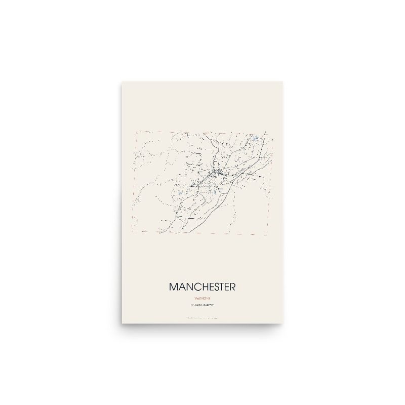 Manchester Street Map Poster · Linen