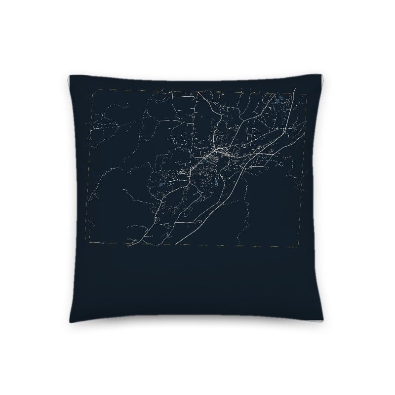 Manchester Map Throw Pillow
