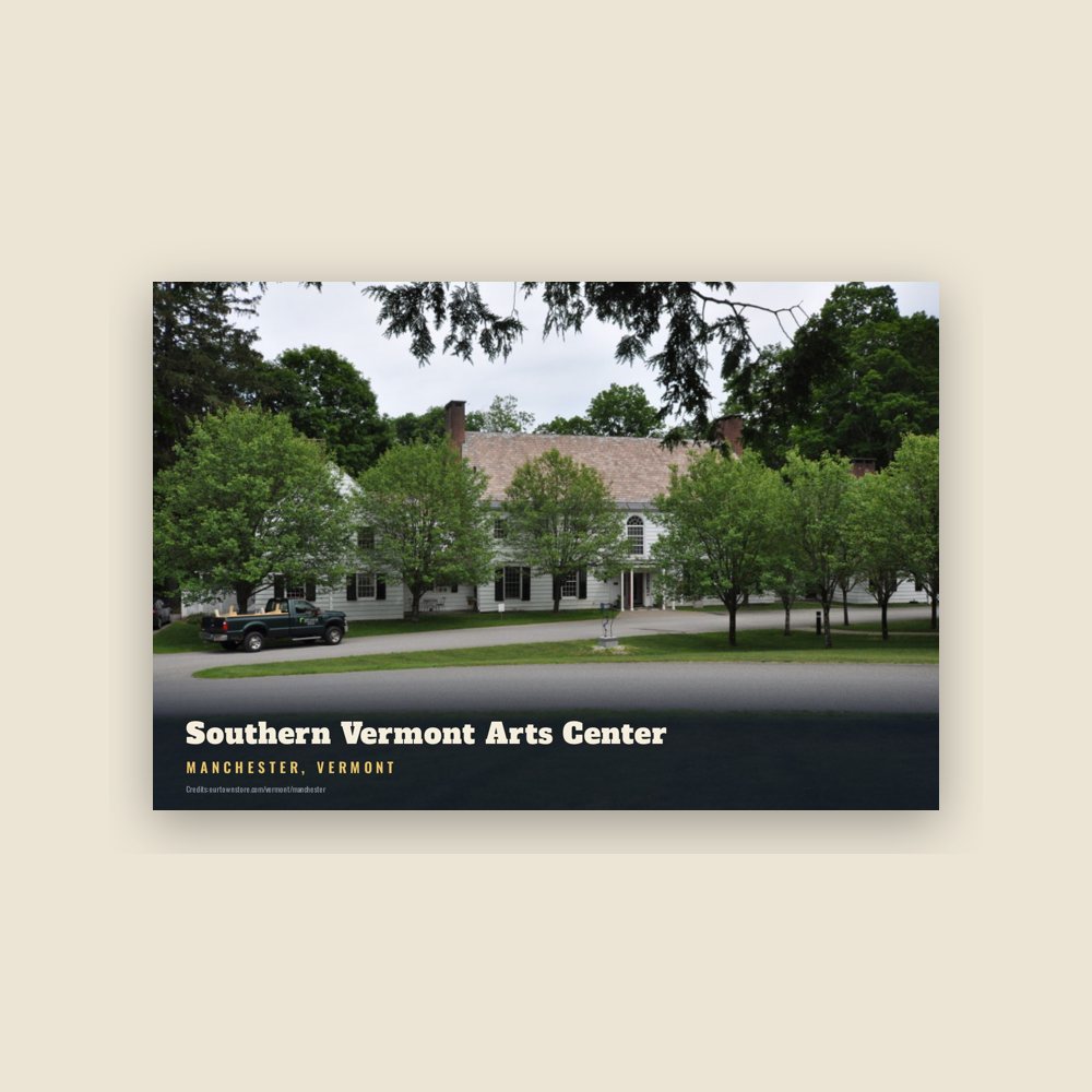Manchester Southern Vermont Arts Center Postcard