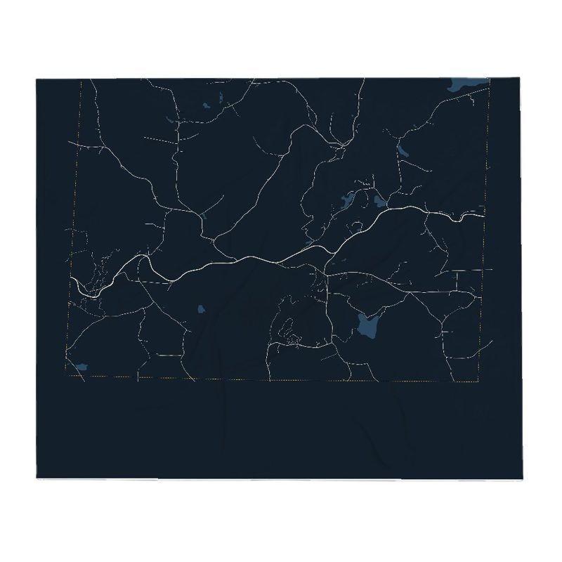Marlboro Street Map Throw Blanket