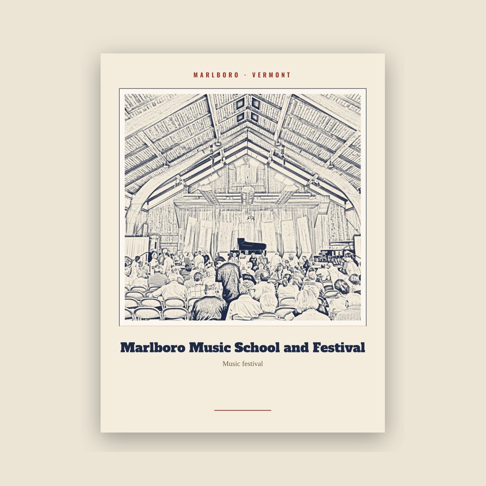 Marlboro Marlboro Music School and Festival Landmark Print