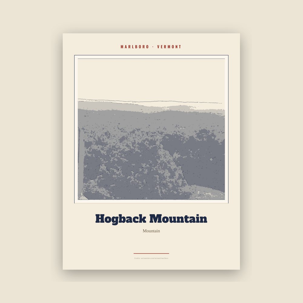 Marlboro Hogback Mountain Landmark Print
