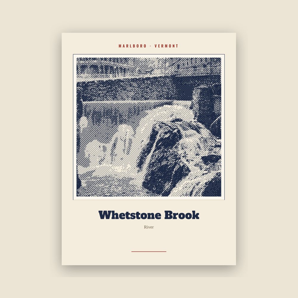 Marlboro Whetstone Brook Landmark Print