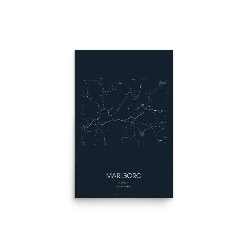 Marlboro Street Map Poster · Midnight