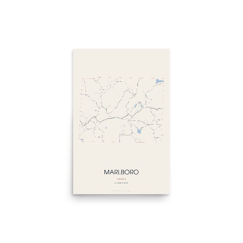 Marlboro Street Map Poster · Linen