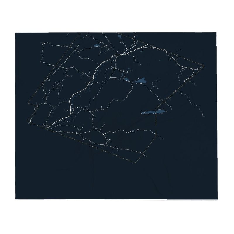 Marshfield Street Map Throw Blanket