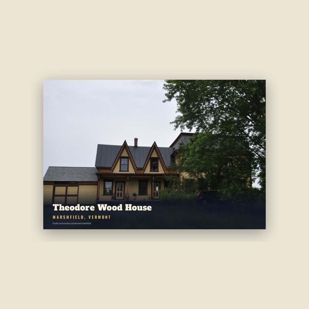 Marshfield Theodore Wood House Postcard