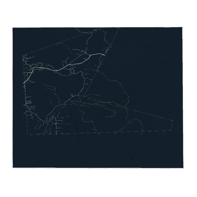 Mendon Street Map Throw Blanket