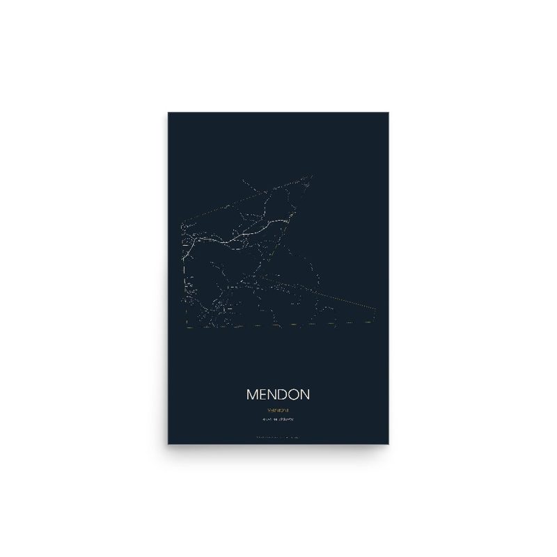 Mendon Street Map Poster · Midnight