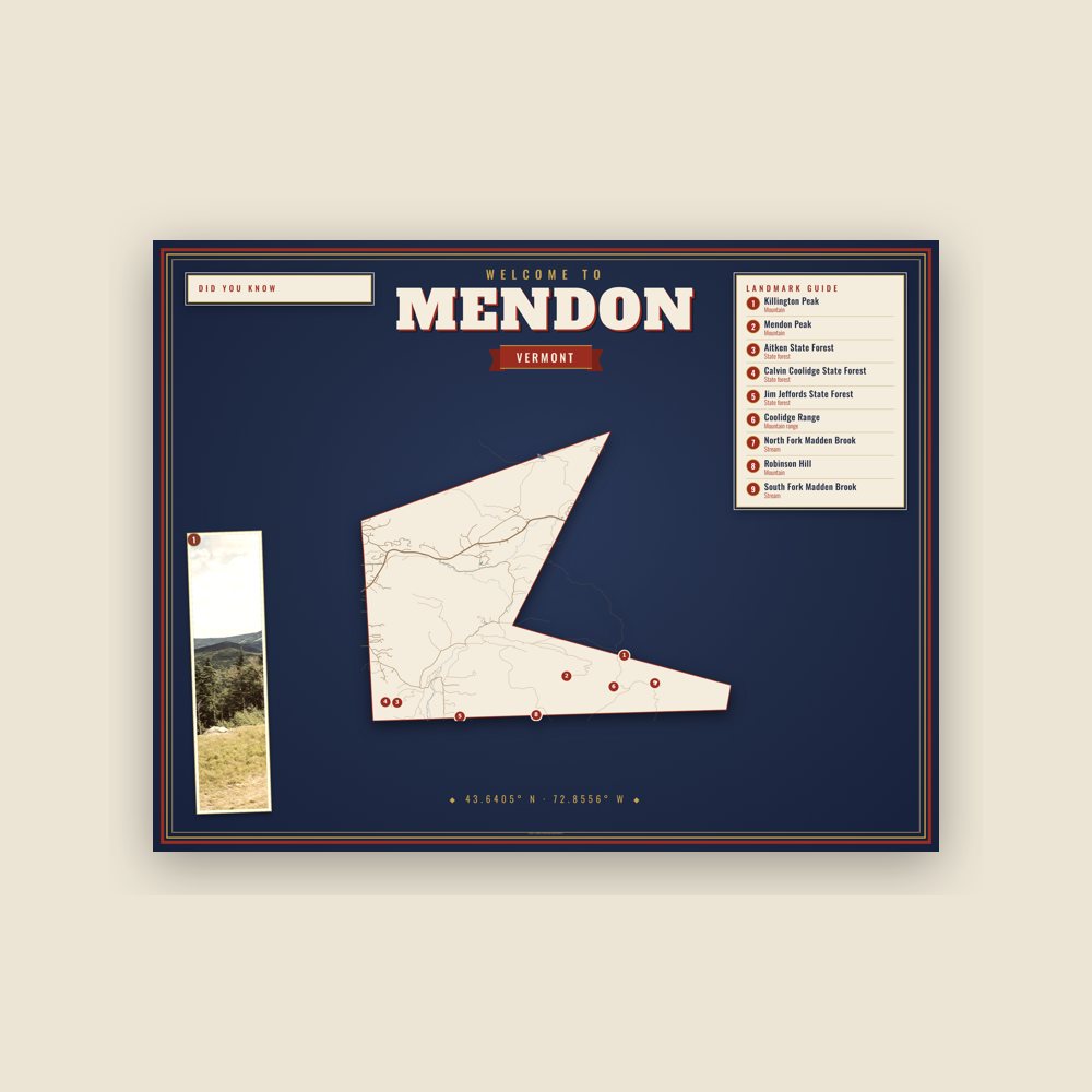 Mendon Map Placemat