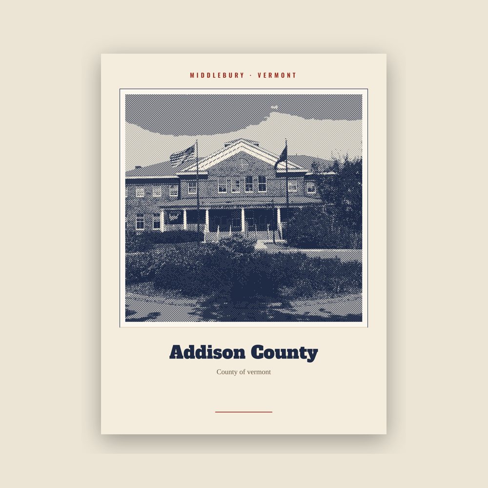 Middlebury Addison County Landmark Print