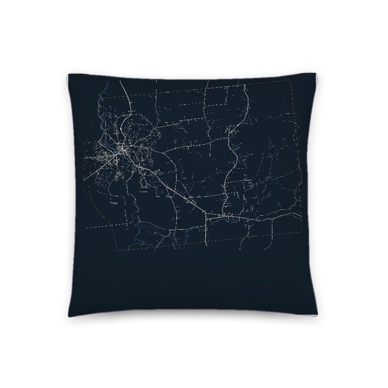 Middlebury Map Throw Pillow