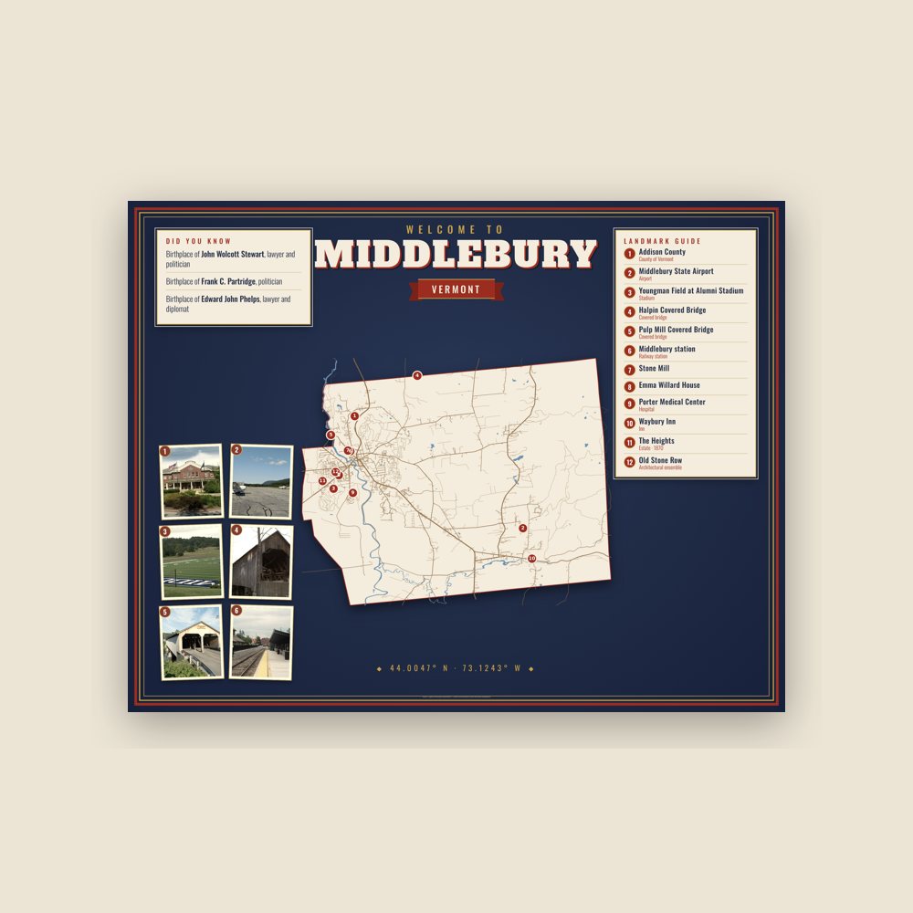 Middlebury Map Placemat