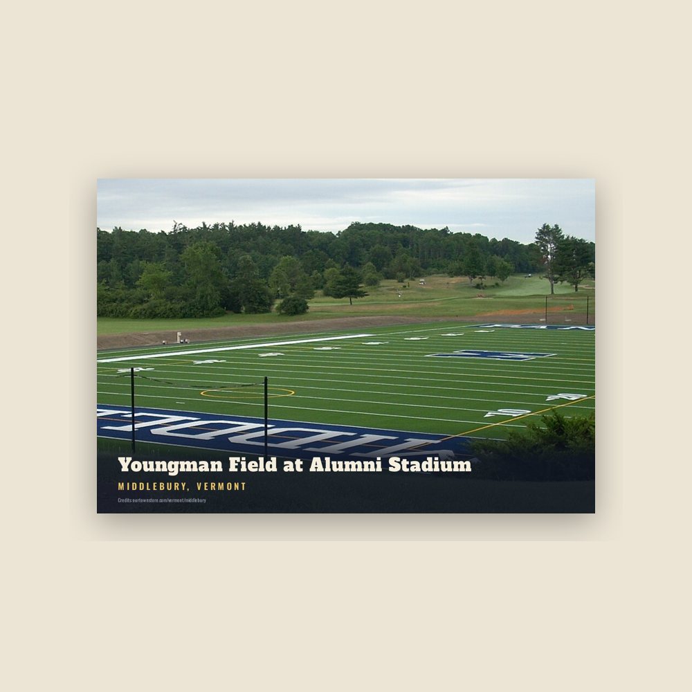 Middlebury Youngman Field at Alumni Stadium Postcard