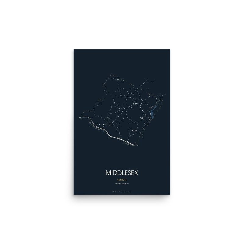 Middlesex Street Map Poster · Midnight