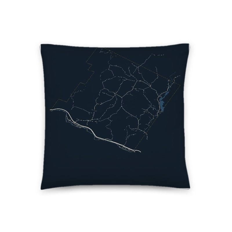 Middlesex Map Throw Pillow