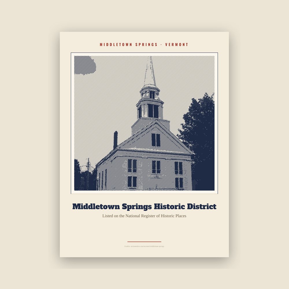 Middletown Springs Middletown Springs Historic District Landmark Print